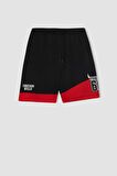 DeFactoFit NBA Chicago Bulls Standart Fit Düz Paça Şort B9894AX24SMBK81