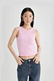 DeFacto Slim Fit Dar Kesim Halter Yaka Fitilli Kaşkorse Atlet A8859AX24SPPN666