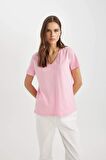 DeFacto Regular Fit V Yaka Penye Basic Kısa Kollu Tişört W9578AZ24SMPN253