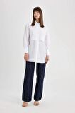 DeFacto Relax Fit Terry Cotton Uzun Kollu Gömlek Tunik C4532AX24SMWT36