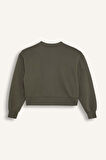 DeFacto Boxy Fit Bisiklet Yaka Kalın Basic Düz Sweatshirt B8568AX24WNKH422