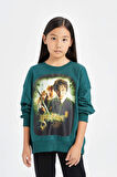DeFacto Kız Çocuk Harry Potter Oversize Geniş Kalıp Bisiklet Yaka Sweatshirt D3860A824AUGN155