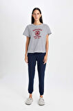 DeFacto Fall in Love Baskılı Kısa Kollu Pijama Takımı C5125AX24AUNV31