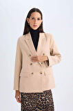 DeFacto Oversize Fit Ceket Yaka Blazer Ceket D4562AX24AUBG647