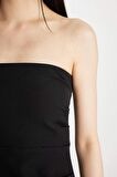 DeFacto Bodycon Straplez Siyah Midi Abiye Elbise D0985AX24SMBK81