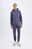 DeFactoFit Standart Fit Kapüşonlu Arma Baskılı Kanguru Cepli Skuba Dalgıç Kumaş Sporcu Sweatshirt D1893AX24AUPR493