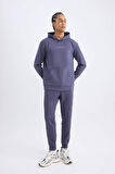 DeFactoFit Standart Fit Beli Bağcıklı Lastikli Paça Skuba Dalgıç Kumaş Jogger Eşofman Altı
