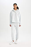 DeFactoFit Standart Fit Sporcu Jogger Eşofman Altı Bilek Boy Skuba Dalgıç C9382AX24AUBE817