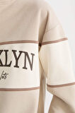 DeFactoFit NBA Brooklyn Nets Oversize Geniş Kalıp Dik Yaka Kalın Kumaş Sweatshirt