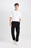 DeFacto Regular Fit Gabardin Jogger Pantolon Kargo Cepli Lastikli Paça C9163AX24AUBK81