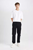 DeFacto Regular Fit Gabardin Jogger Pantolon Kargo Cepli Lastikli Paça C9163AX24AUBK81