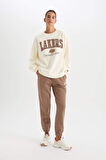 DeFactoFit NBA Los Angeles Lakers Jogger Eşofman Altı Standart Fit Cepli Standart Boy Kalın D2430AX24AUBN50