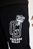 DeFacto Erkek Çocuk NBA Chicago Bulls Siyah Beli Paçası Lastikli Cepli Jogger Eşofman Altı D3141A824AUBK81
