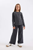 DeFacto Kız Çocuk Wide Leg Geniş Bol Paça Beli Lastikli Eşofman Altı C9674A824AUAR31