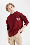 DeFacto Erkek Çocuk Oversize Fit Kapüşonlu Kalın Sweatshirt C9285A824AUBR114