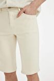 DeFacto Slim Fit Dar Kesim Jean Bermuda Şort B0380AX24SMBG714