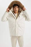 Regular Fit Kapüşonlu Fermuarlı Parka