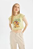 DeFacto Coool Garfield Fitted Bisiklet Yaka Kısa Kollu Tişört D2126AX24SMKH504