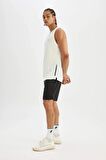 DeFactoFit Slim Fit Dar Kesim Baskılı Bisiklet Yaka Ağır Kumaş Sporcu Atlet A1736AX24SMWT80