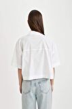 DeFacto Crop Poplin Kısa Kollu Gömlek C8744AX24SMWT34