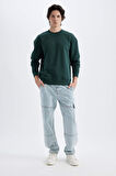 DeFacto Boxy Fit Bisiklet Yaka Baskılı Sweatshirt X8282AZ24AUGN536
