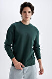 DeFacto Boxy Fit Bisiklet Yaka Baskılı Sweatshirt X8282AZ24AUGN536