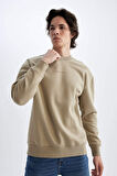 DeFacto Boxy Fit Bisiklet Yaka Baskılı Sweatshirt X8282AZ24AUBG311