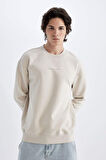 DeFacto Boxy Fit Bisiklet Yaka Baskılı Sweatshirt X8282AZ24AUBG766