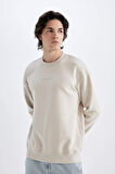 DeFacto Boxy Fit Bisiklet Yaka Baskılı Sweatshirt X8282AZ24AUBG766