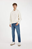 DeFacto Oversize Geniş Kalıp Kapüşonlu Kanguru Cepli Basic Düz Sweatshirt A4331AX24AUER137