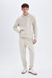 DeFacto Regular Fit Kapüşonlu Kanguru Cepli İçi Yumuşak Tüylü Basic Düz Sweatshirt X8283AZ24AUBG766