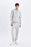 DeFacto Regular Fit Kapüşonlu Kanguru Cepli İçi Yumuşak Tüylü Basic Düz Sweatshirt X8283AZ24AUGR184