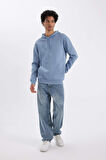 DeFacto Regular Fit Kapüşonlu Kanguru Cepli İçi Yumuşak Tüylü Basic Düz Sweatshirt X8283AZ24AUBE607