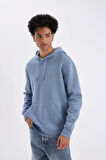 DeFacto Regular Fit Kapüşonlu Kanguru Cepli İçi Yumuşak Tüylü Basic Düz Sweatshirt X8283AZ24AUBE607