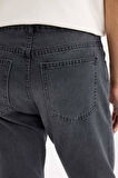 90's Slim Fit Dar Kalıp Yüksek Bel Dar Paça Jean Yıkamalı Pantolon