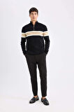 DeFacto Tailored Fit Normal Kesim Düz Paça Her Yöne Esneyen Yazlık Kumaş Pantolon C7508AX25SPBK27