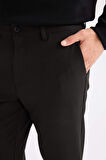 DeFacto Tailored Fit Normal Kesim Düz Paça Her Yöne Esneyen Yazlık Kumaş Pantolon C7508AX25SPBK27