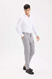 DeFacto Tailored Fit Normal Kesim Düz Paça Her Yöne Esneyen Yazlık Kumaş Pantolon C7508AX25SPGR370