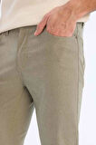 Yazlık Chino Kanvas Pantolon Slim Fit Dar Kesim Cepli Dar Paça