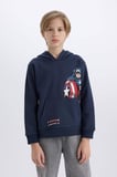 DeFacto Erkek Çocuk Marvel Kapüşonlu Kanguru Cepli Sweatshirt D6737A824WNNV94