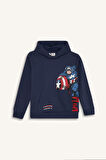 DeFacto Erkek Çocuk Marvel Kapüşonlu Kanguru Cepli Sweatshirt D6737A824WNNV94