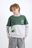 DeFacto Erkek Çocuk Minecraft Kapüşonlu Sweatshirt D6746A824WNGR400