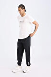 DeFactoFit Slim Fit Dokuma Sporcu Jogger Eşofman Altı Dar Kesim Çift Cepli