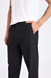 DeFactoFit Slim Fit Dokuma Sporcu Jogger Eşofman Altı Dar Kesim Çift Cepli