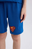 DeFacto Erkek Çocuk Superman Pijama Takımı Kısa Kollu Üst Şort D8765A8NSBE169