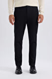 DeFacto Tailored Regular Fit Normal Kesim Kumaş Pantolon Basic Düz Cepli D9083AX24WNBK27