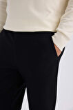 DeFacto Tailored Regular Fit Normal Kesim Kumaş Pantolon Basic Düz Cepli D9083AX24WNBK27