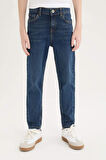 DeFacto Erkek Çocuk Slim Fit Dar Kesim Düz Paça Basic Düz Jean Pantolon D6649A825SMNM28