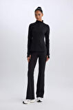 DeFactoFit Flare Fit İspanyol Paça Standart Boy Sporcu Pantolon D7197AX25SPBK81