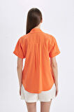 DeFacto Oversize Fit Kısa Kollu Gömlek D3068AX24SMOG191